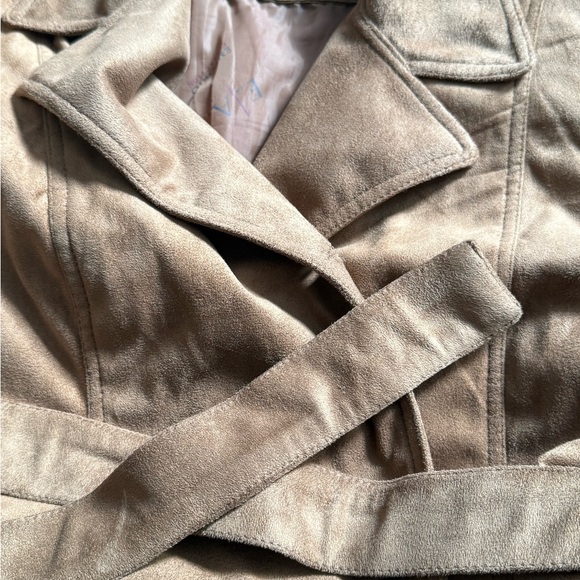Emporio Armani Brown Suede Trench Coat - Picture 7 of 9